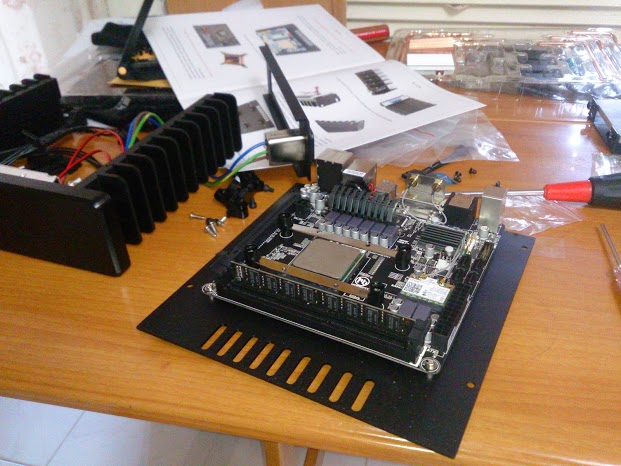HDPLEX Fanless H1.S computer case CAS with AMD  GIGA F2A88XN-WIFI