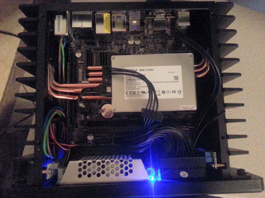 H1.S fanless PC case with ASRock B85M ITX From Hardware.fr