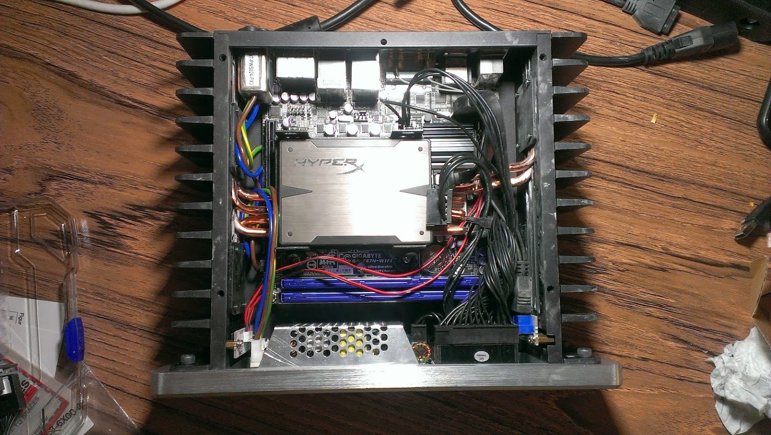 My fanless pc using HDPLEX H1.S computer chassis and Gigabyte GA-Z87N